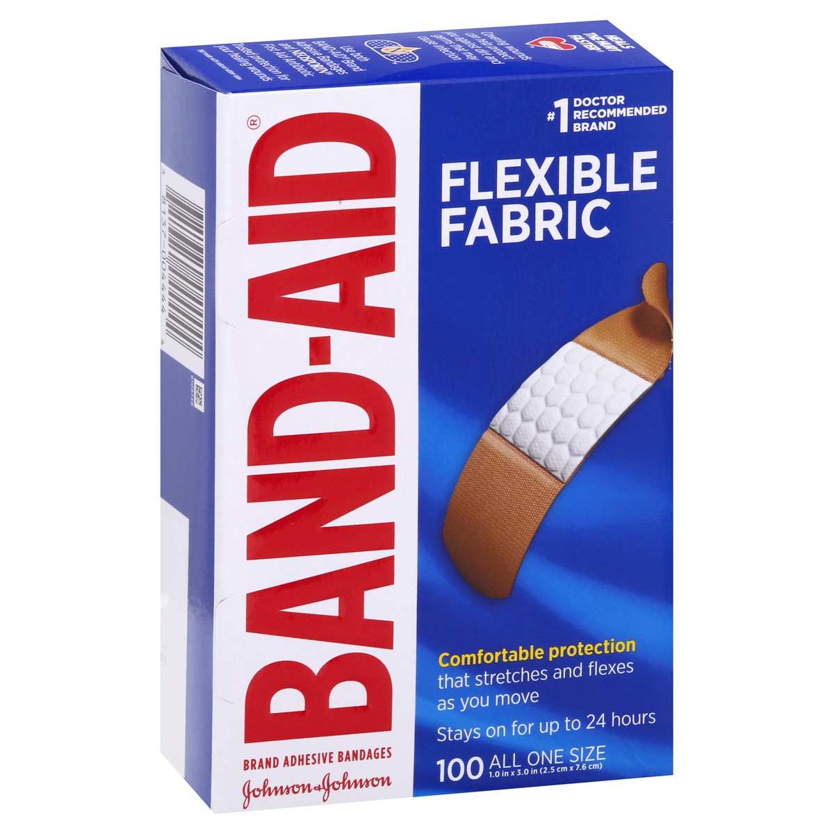 slide 2 of 9, BAND-AID Flexible Fabric All One Size, 100 ct