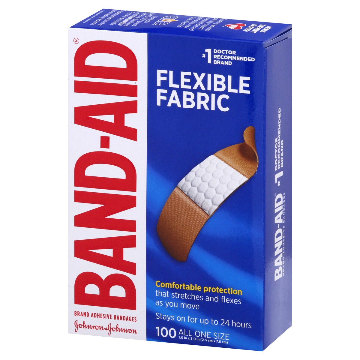 slide 3 of 9, BAND-AID Flexible Fabric All One Size, 100 ct