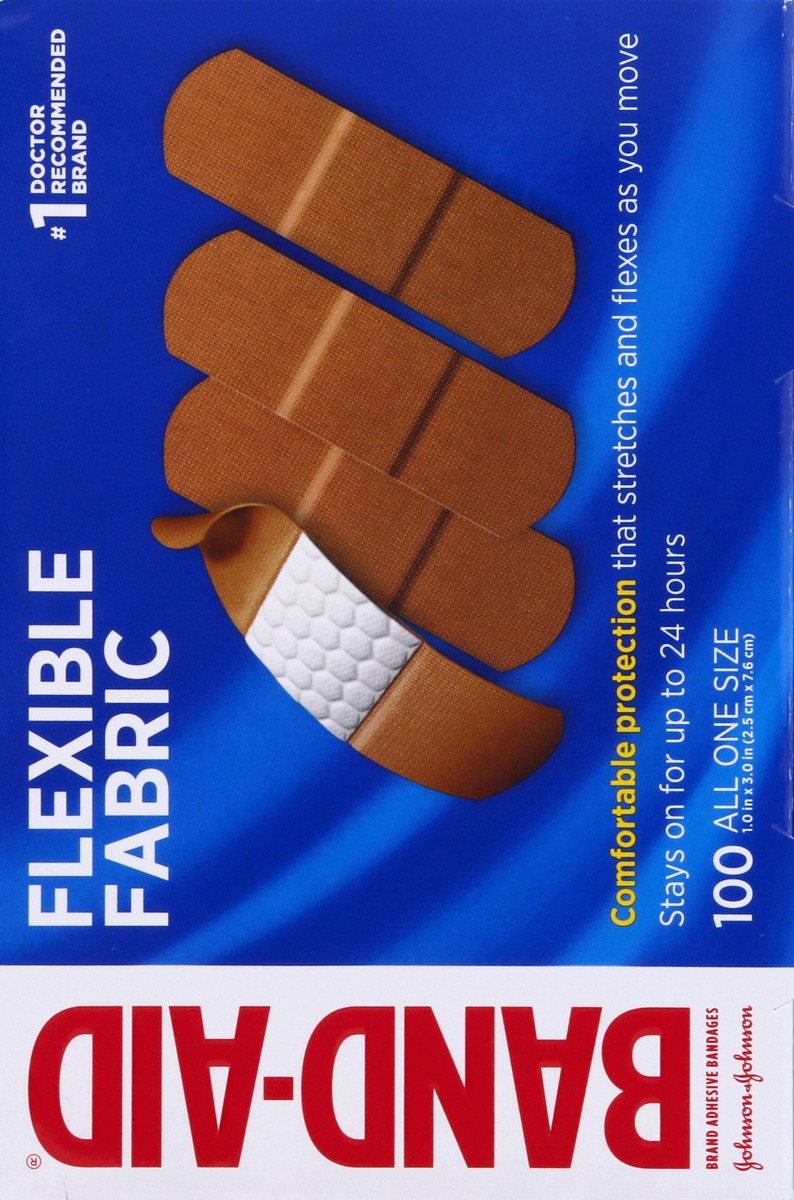 slide 5 of 9, BAND-AID Flexible Fabric All One Size, 100 ct