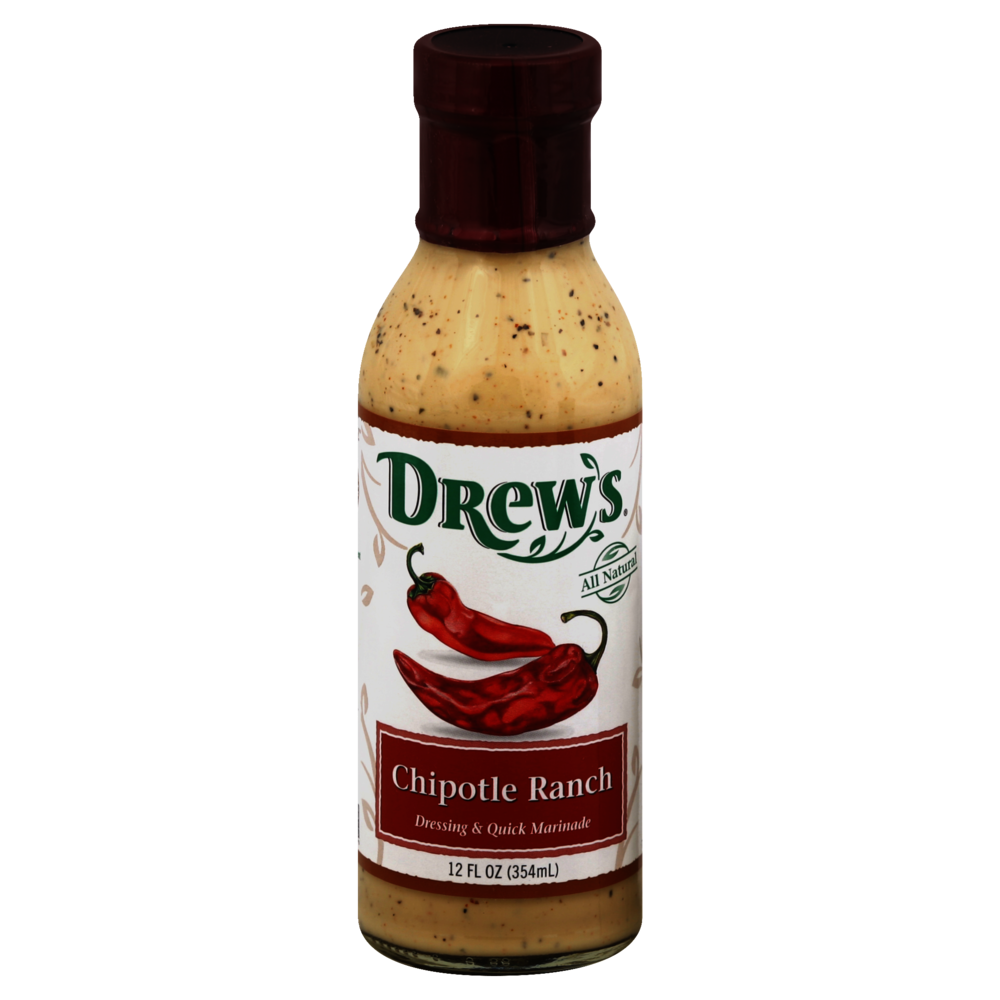 slide 1 of 2, Drew's Chipotle Ranch Dressing & Quick Marinade, 12 oz