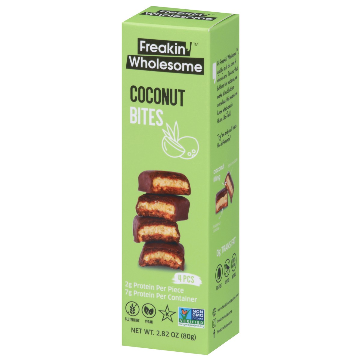 slide 9 of 9, Freakin' Wholesome Coconut Bites 4 ea, 4 ct