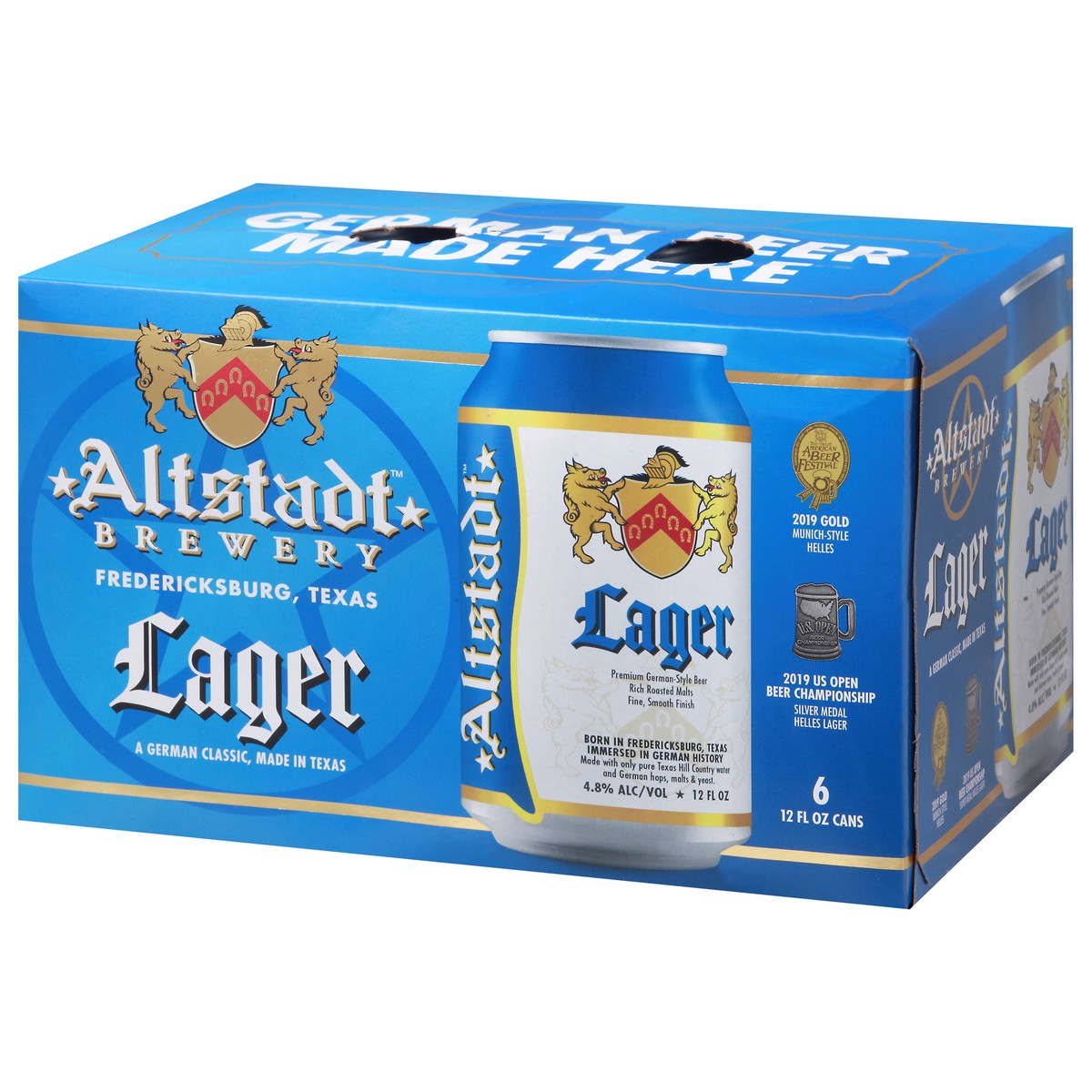slide 10 of 11, Altstadt Brewery Lager Beer 6 - 12 fl oz Cans, 12 oz