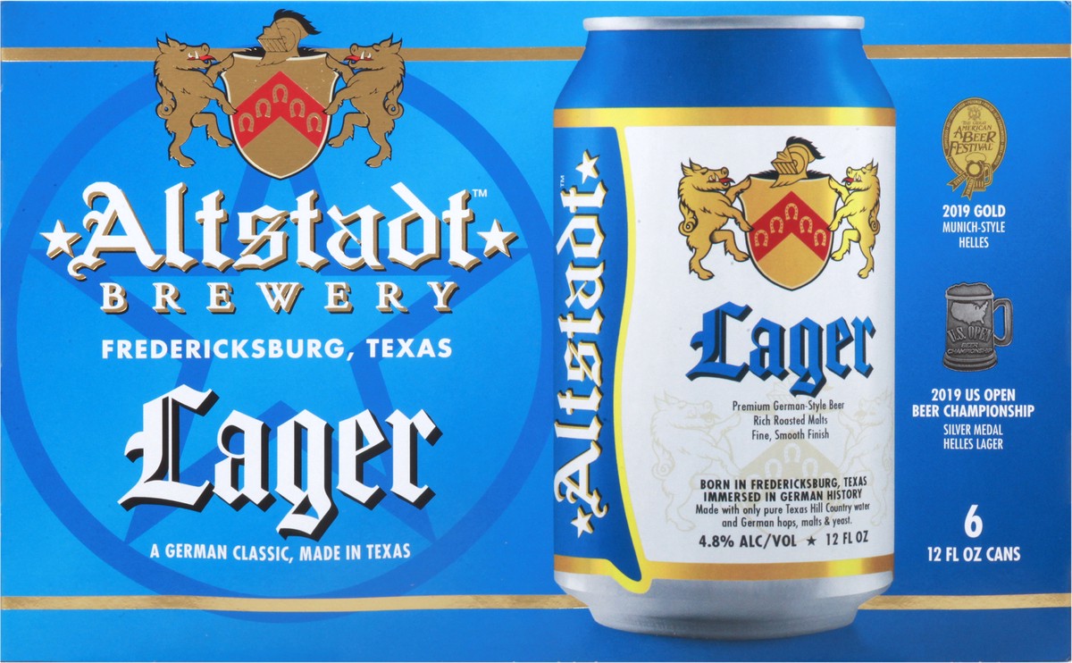slide 9 of 11, Altstadt Brewery Lager Beer 6 - 12 fl oz Cans, 12 oz