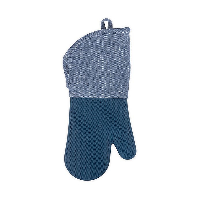 slide 1 of 7, Artisanal Kitchen Supply Silicone Oven Mitt - Navy, 1 ct