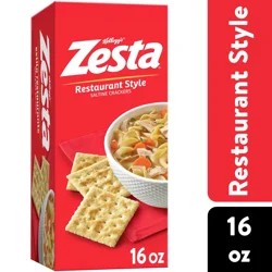 Zesta Saltine Crackers, Soup Crackers, Lunch Snacks, Original, 16oz Box, 1 Box