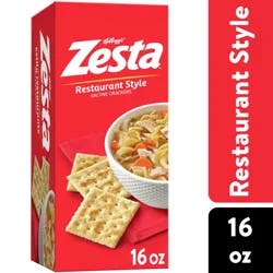 Zesta Saltine Crackers, Soup Crackers, Lunch Snacks, Original, 16oz Box, 1 Box