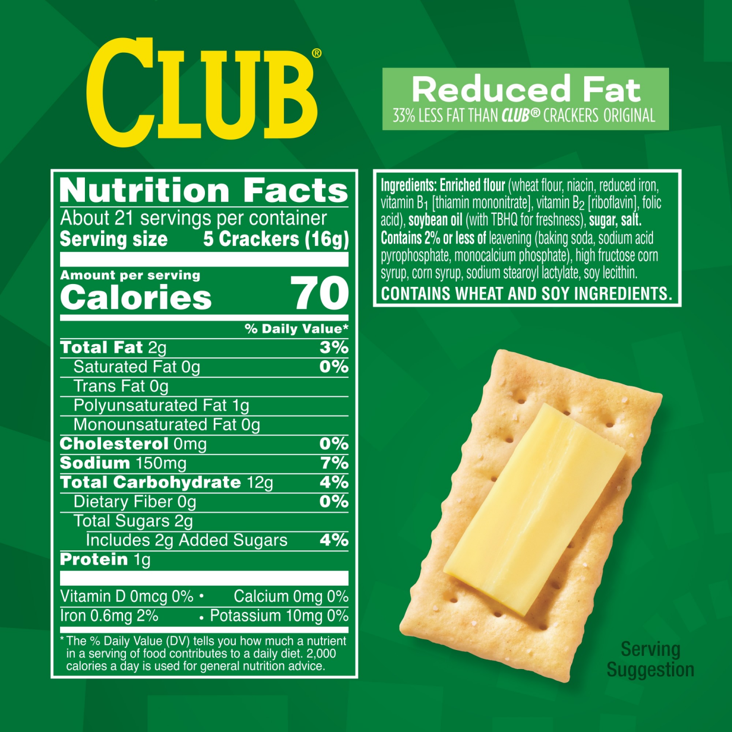 slide 7 of 8, Club Reduced Fat Crackers, 11.7 oz