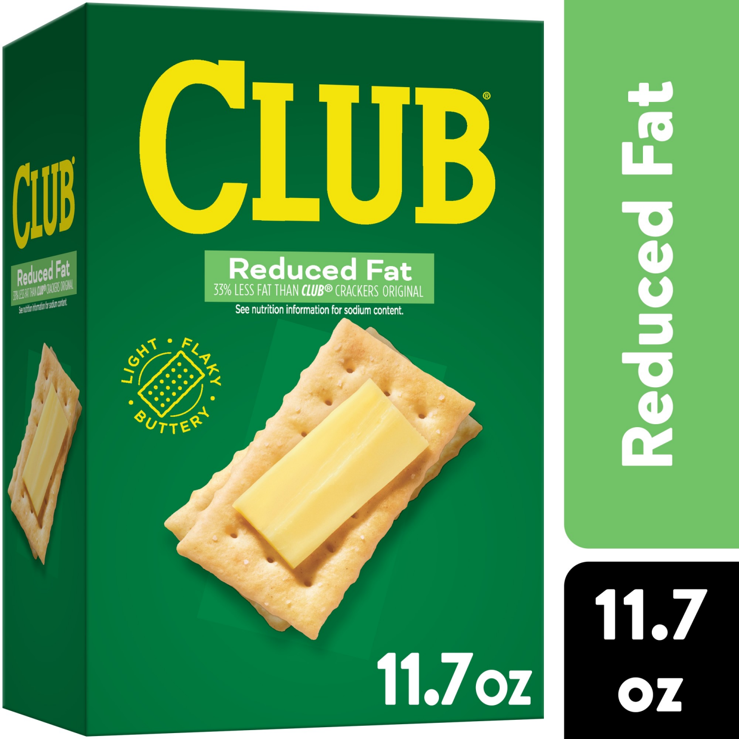 slide 1 of 8, Club Reduced Fat Crackers, 11.7 oz
