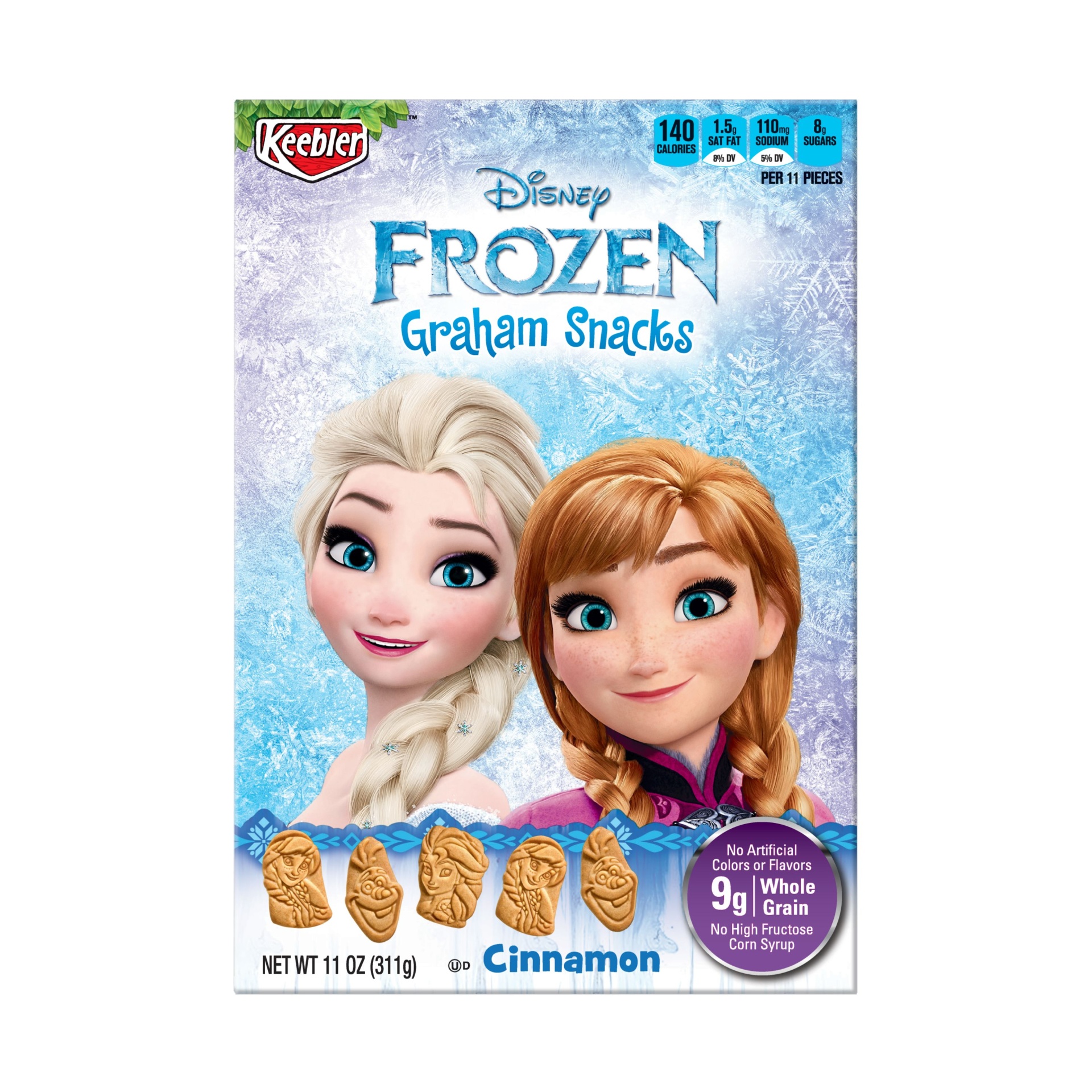 slide 2 of 7, Keebler Disney's Frozen Graham Snacks, 11 oz