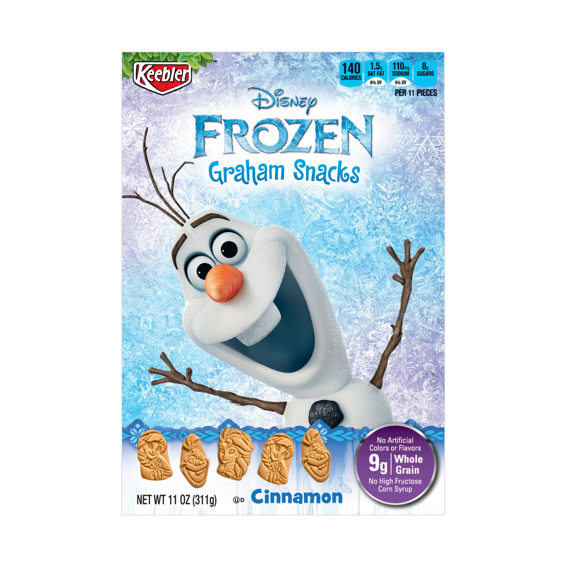 slide 3 of 7, Keebler Disney's Frozen Graham Snacks, 11 oz