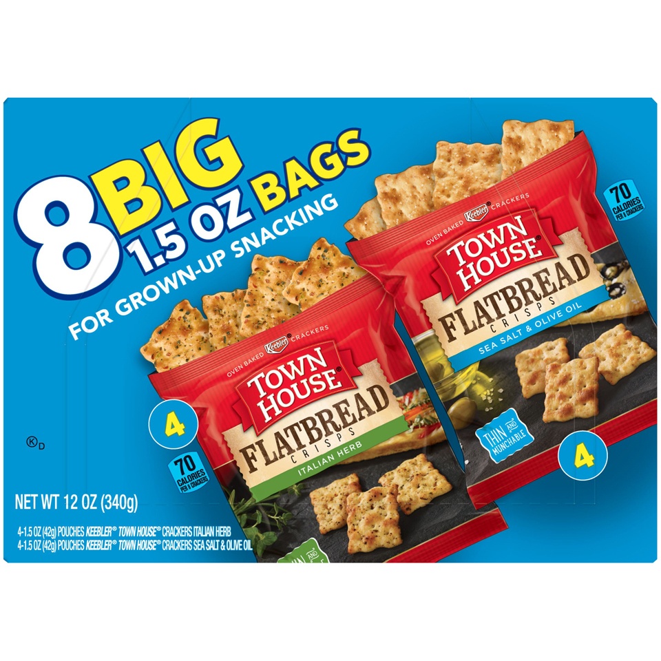 slide 6 of 7, Town House Flatbread Crisp Variety Pack, 12 oz