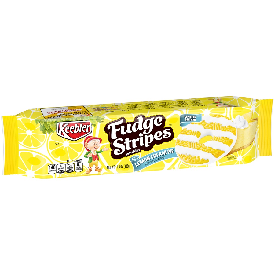 slide 3 of 4, Keebler Fudge Stripes Cookies Lemon Cream Pie, 11.5 oz