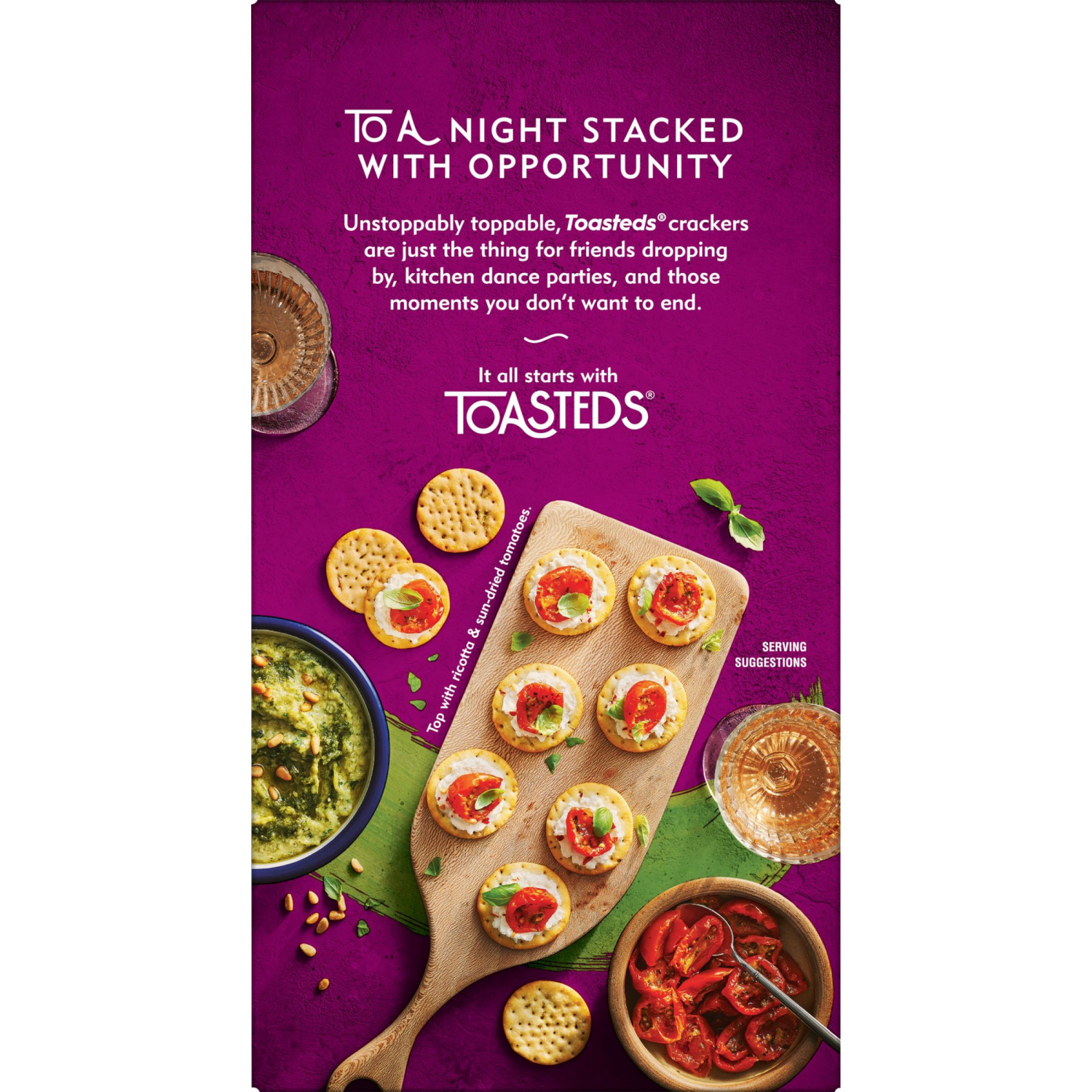 slide 5 of 8, Toasteds Crackers Rosemary and Olive Oil, 8 oz