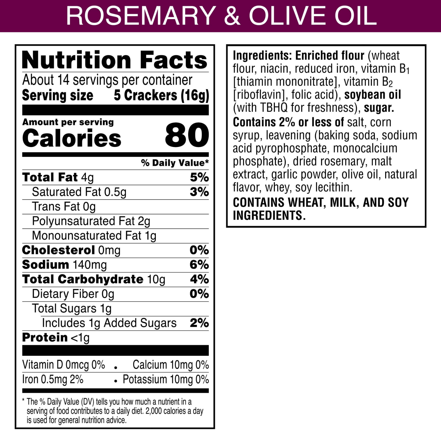 slide 8 of 8, Toasteds Crackers Rosemary and Olive Oil, 8 oz