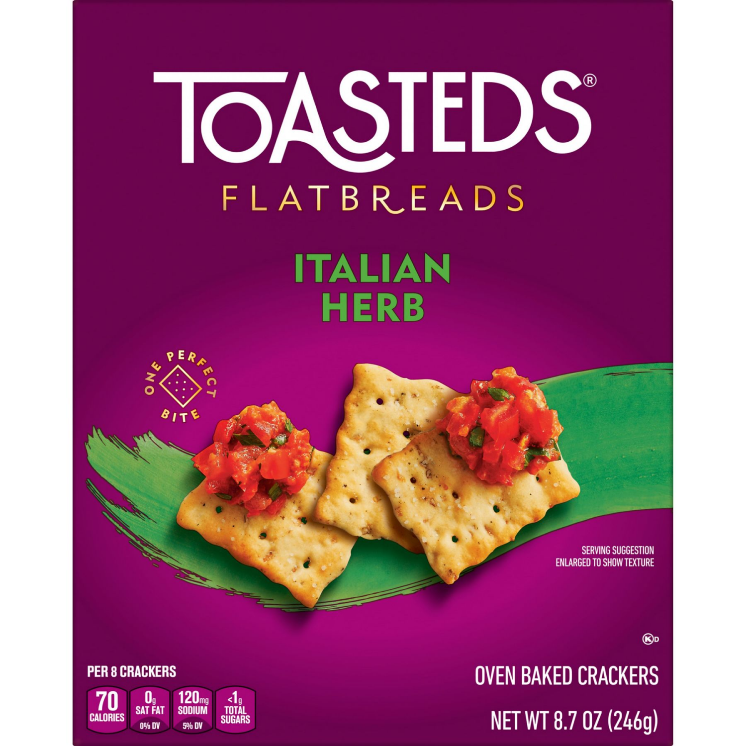 slide 5 of 8, Toasteds Kellogg's Toasted Crackers Italian Herb 8.7oz, 8.7 oz