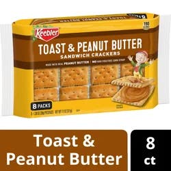 Keebler 8 Pack Toast & Peanut Butter Sandwich Crackers 8 ea