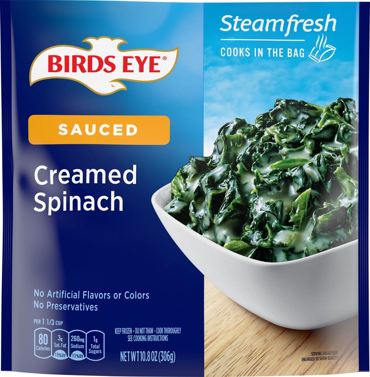 slide 1 of 9, Birds Eye Sauced Creamed Spinach 10.8 oz, 10.8 oz