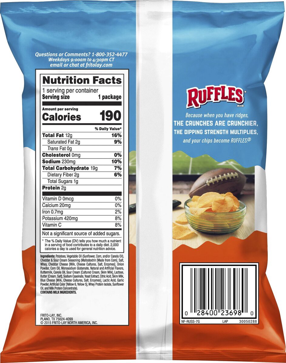 slide 3 of 7, Ruffles Potato Chips, 1.25 oz