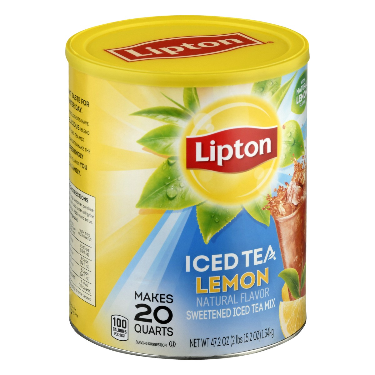 slide 7 of 9, Lipton Lemon Iced Tea 47.2 oz, 47.20 oz