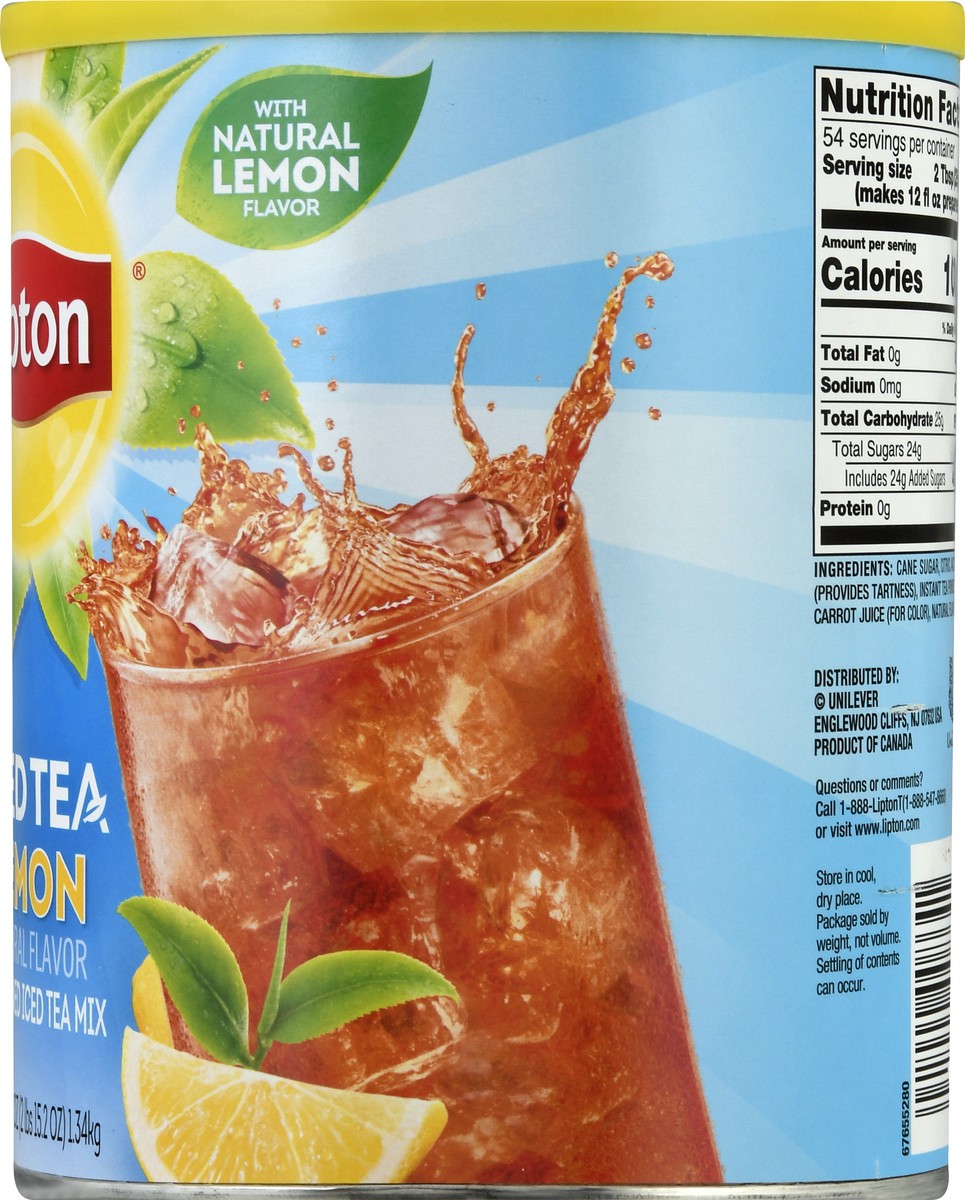 slide 3 of 9, Lipton Lemon Iced Tea 47.2 oz, 47.20 oz