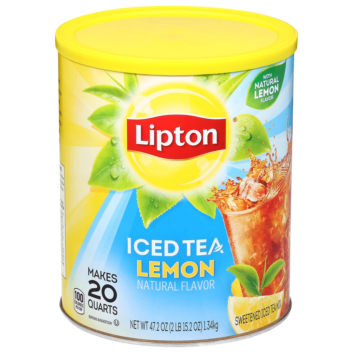 slide 1 of 9, Lipton Lemon Iced Tea 47.2 oz, 47.20 oz