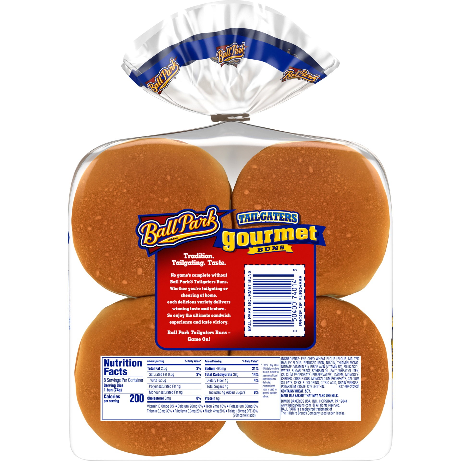 slide 8 of 8, Ball Park Tailgaters Gourmet White XL Sandwich Buns, 8 ct