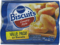 slide 1 of 1, Pillsbury Country Style Biscuits, 40 ct; 30 oz