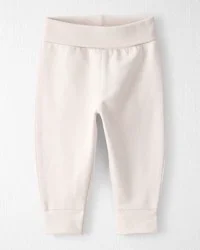 Littleplanet Baby Organic Cotton Knit Pants Batter Cream 6M