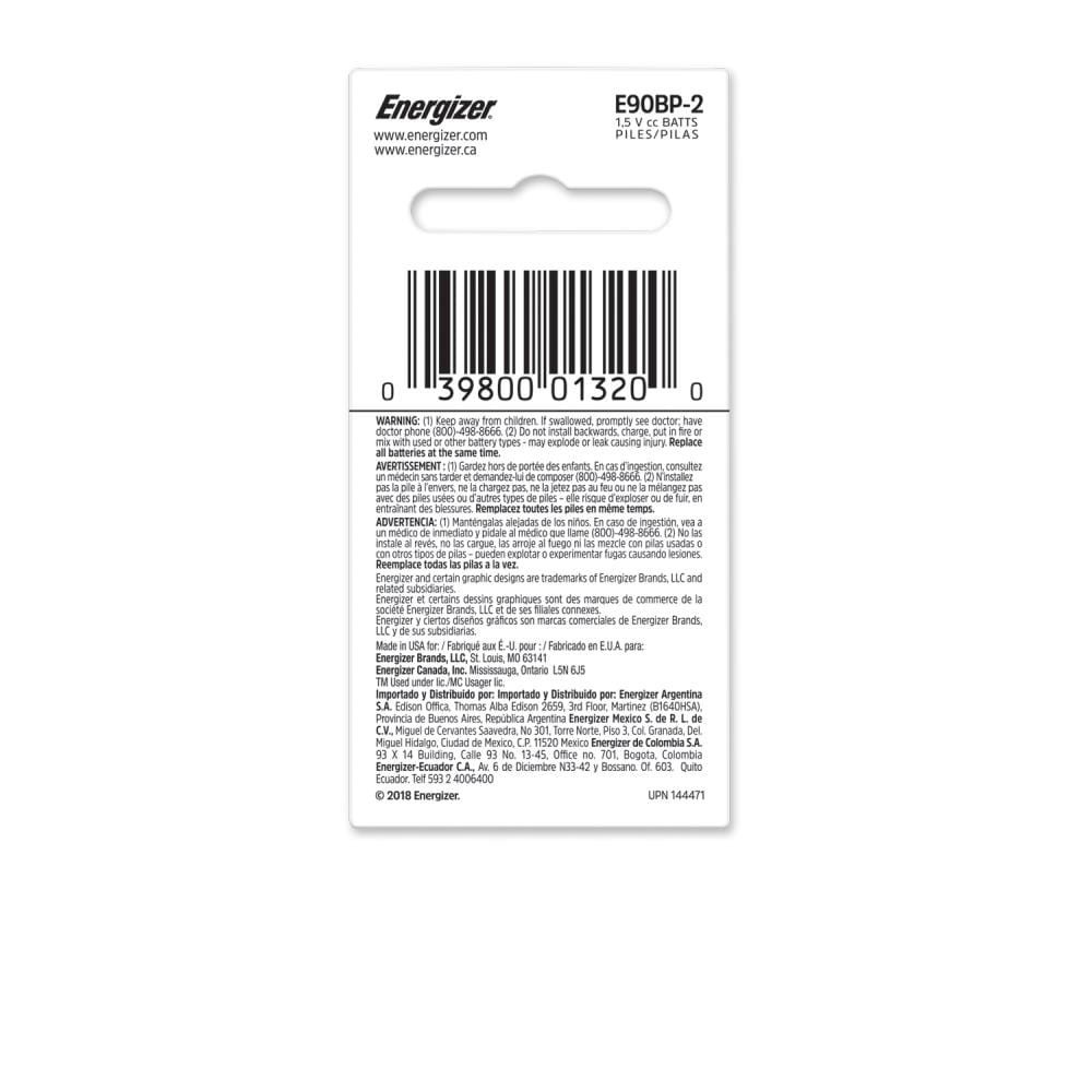 slide 3 of 4, Energizer Specialty Alkaline N Calculator Batteries 2 -Pack, 1 ct