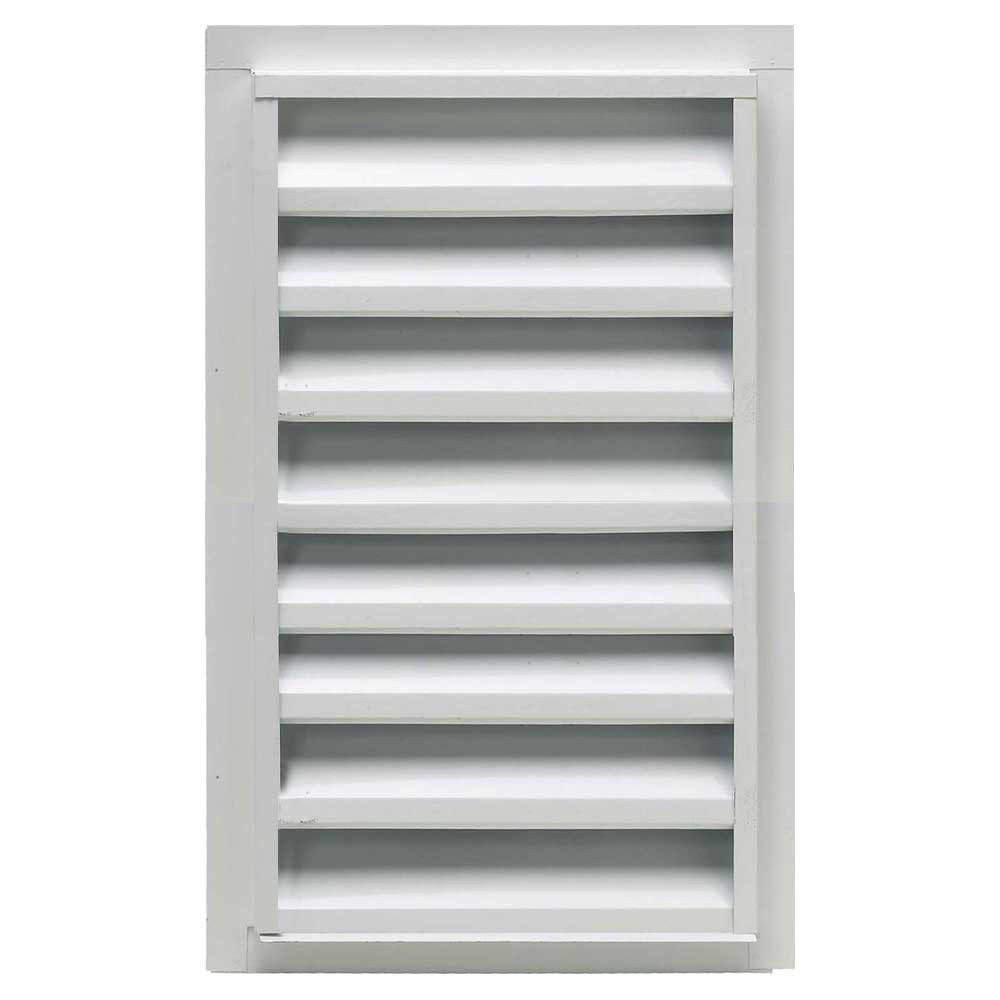 slide 1 of 2, CMI 14.25-in x 24.25-in White Rectangle Steel Gable Louver Vent, 1 ct