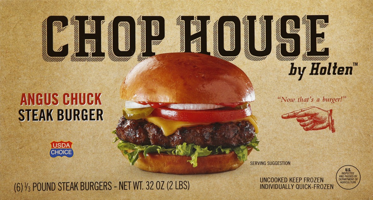 slide 9 of 13, Chop House by Holten Steak Burger 6 ea, 6 ct