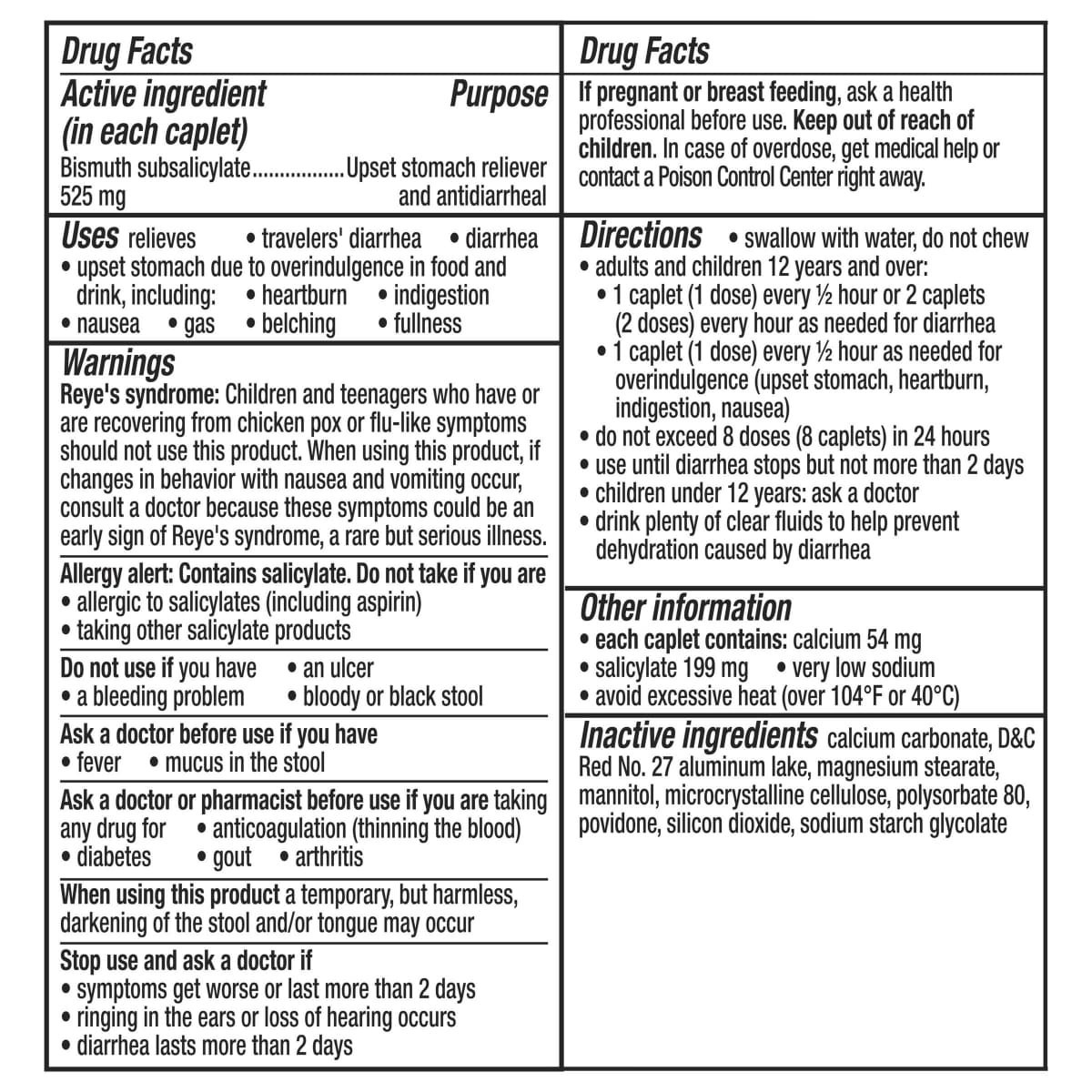 PeptoBismol Pepto Bismol Caplets Ultra For Nausea, Heartburn