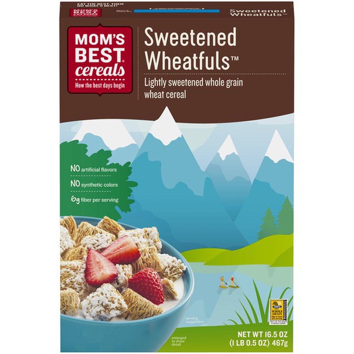 slide 1 of 1, Mom's Best Cereals Sweetened Wheatfuls Cereals, 467 gram
