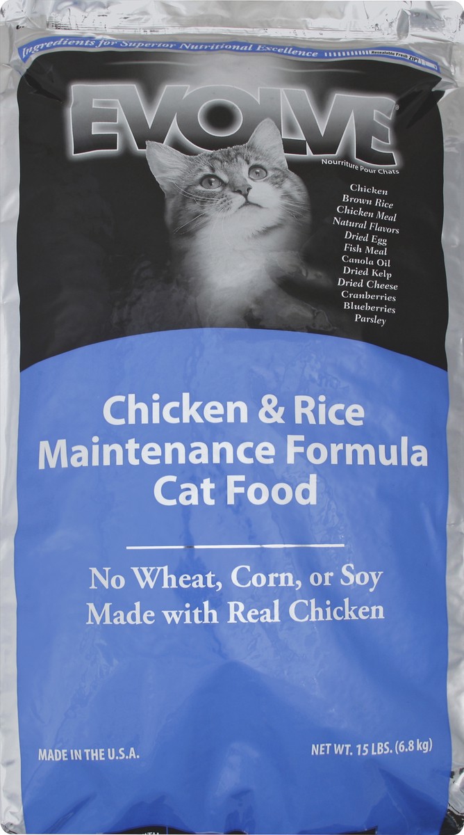 slide 5 of 6, Evolve Chicken Maintenance Cat Food, 15 lb