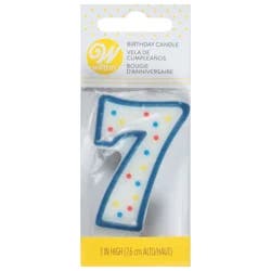 Wilton 7 Birthday Candle 3 Inch 1 ea