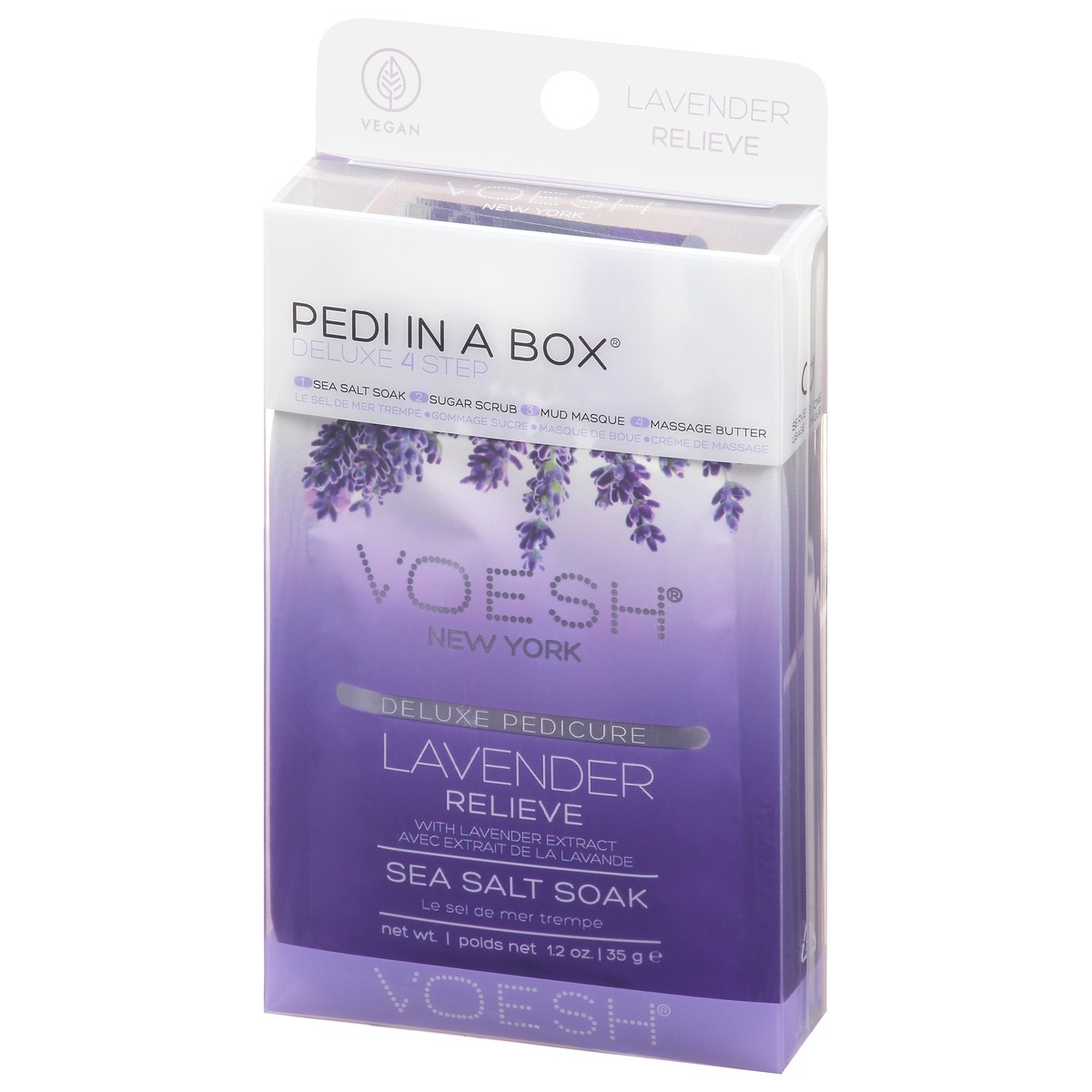 slide 3 of 9, Voesh Lavender Relieve Pedi In A Box Kit, 1 ct