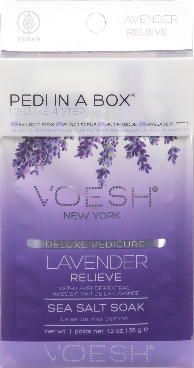 slide 1 of 9, Voesh Lavender Relieve Pedi In A Box Kit, 1 ct