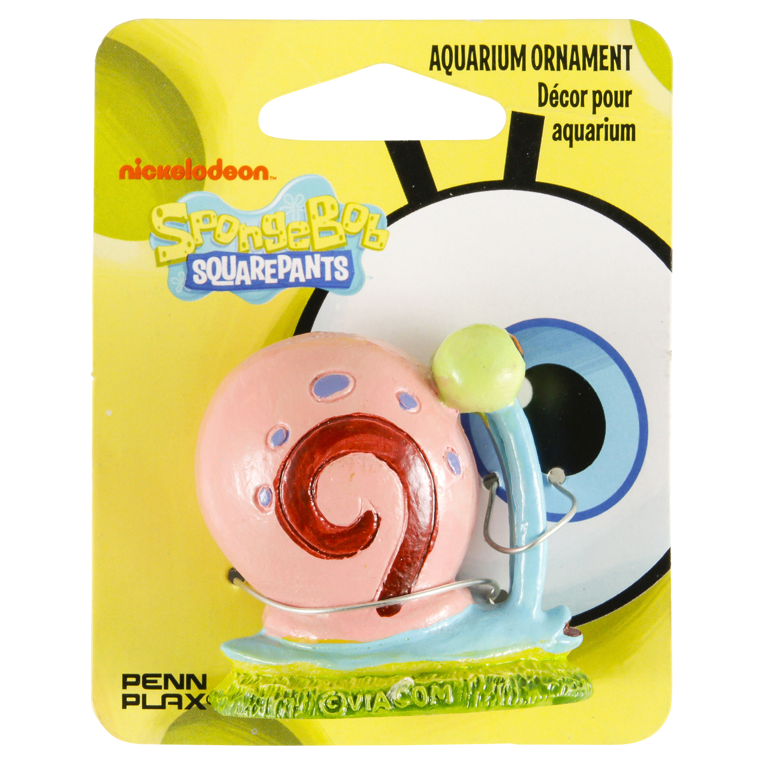 slide 1 of 2, Penn-Plax Penn Plax SpongeBob Gary Aquarium Ornament, 1 ct
