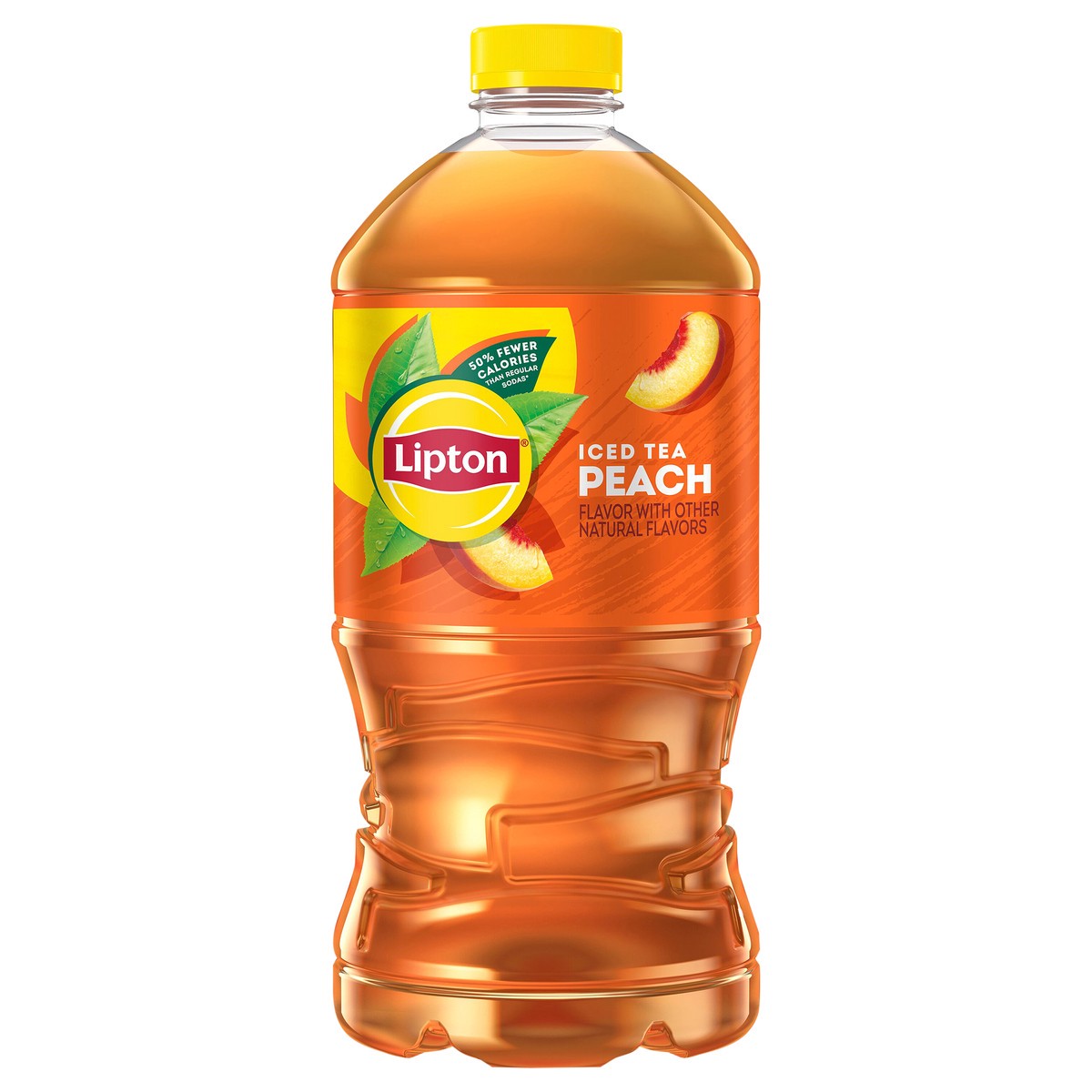 slide 1 of 3, Lipton Iced Tea Peach Flavor 64 Fl Oz Bottle, 64 oz