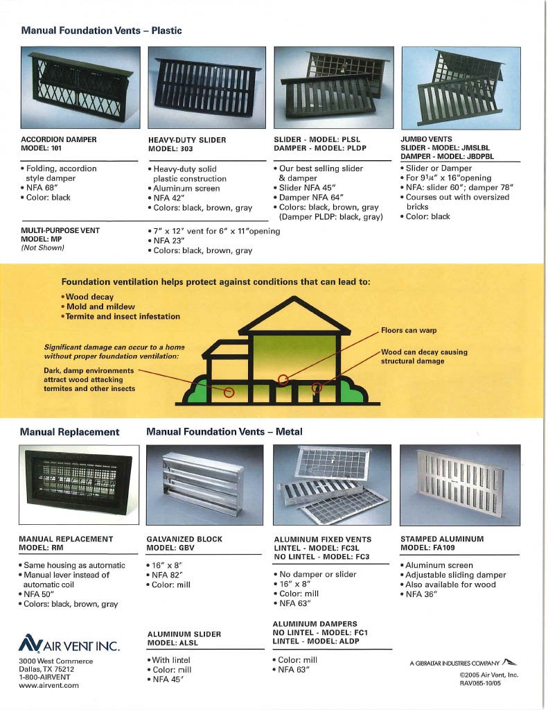 slide 5 of 6, Air Vent 18.5-in x 7.7-in Plastic Foundation Vent, 1 ct
