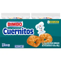 Bimbo Cuernitos Plain Croissants, 8 packs, 14.08 oz