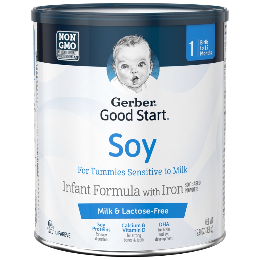slide 1 of 1, Gerber Good Start Soy Non-GMO Powder Infant Formula, Stage 1, 12.9 oz (Pack of 6), 6 ct; 12.9 oz