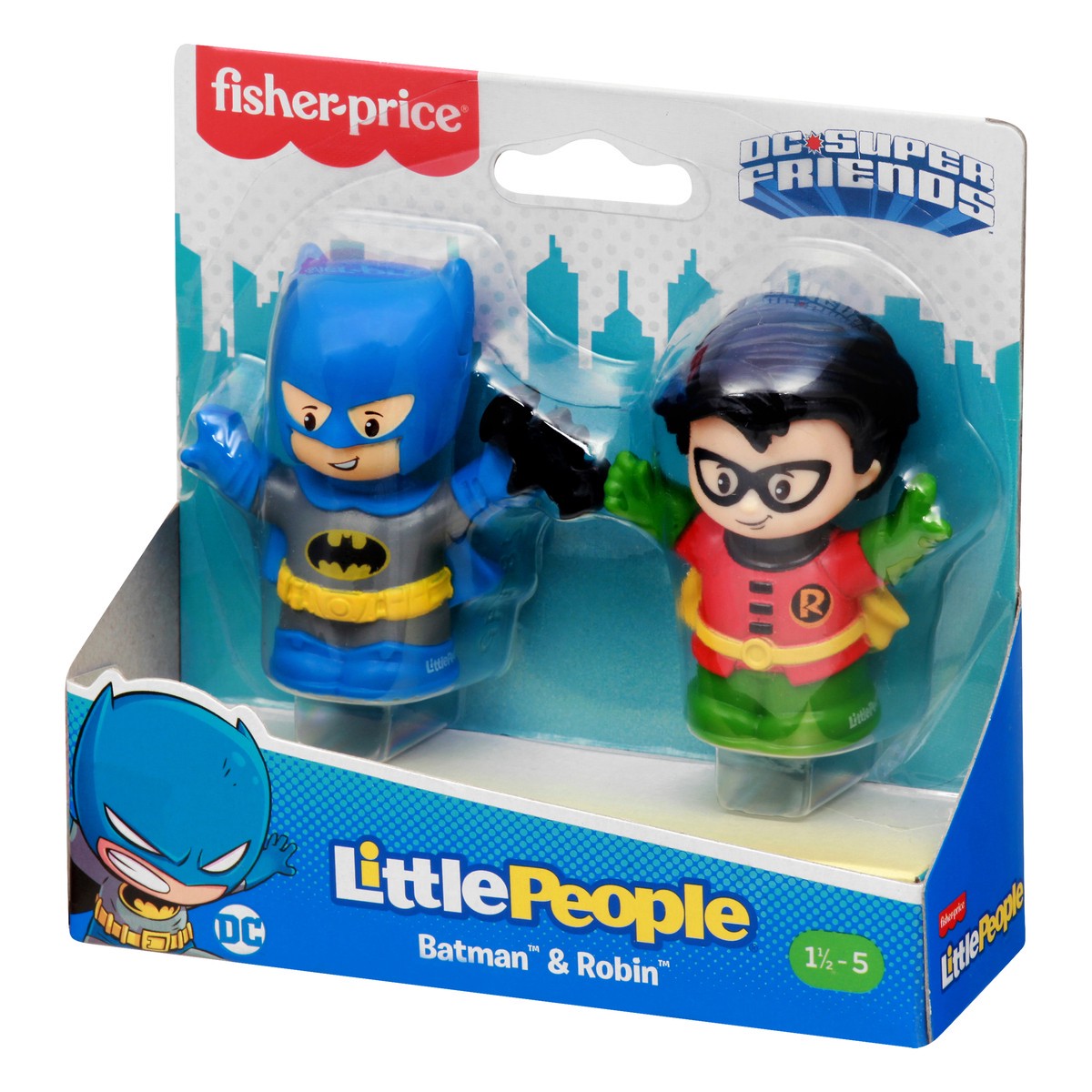 slide 5 of 10, Fisher-Price Little People DC Super Friends Batman & Robin 1 ea, 1 ea