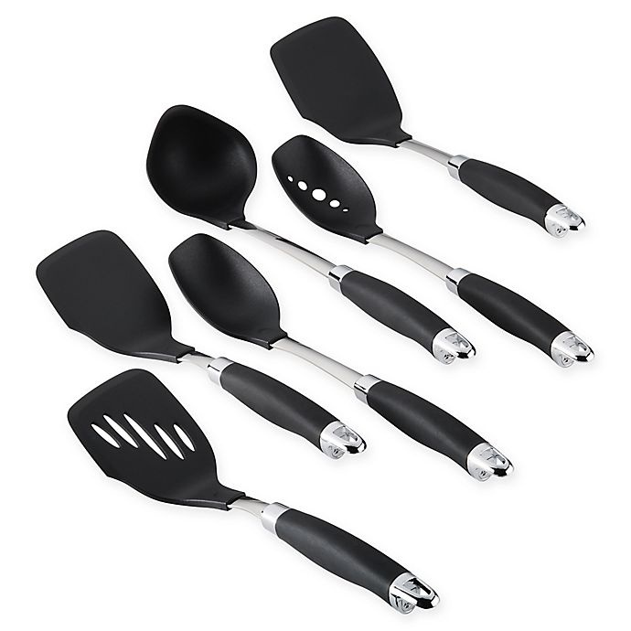 slide 1 of 1, Anolon SureGrip Nylon Nonstick Utensil Set - Onyx, 6 ct