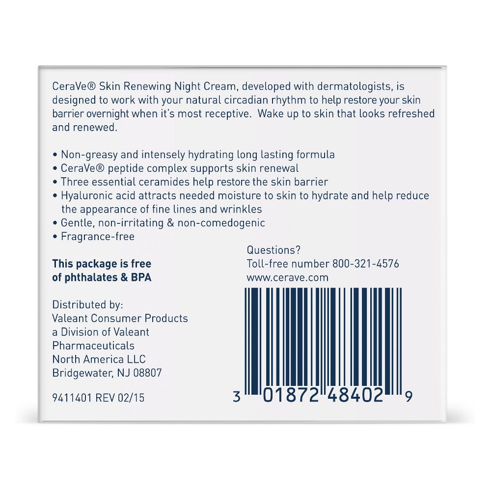 slide 10 of 10, CeraVe Skin Renewing Night Cream, 1.7 oz