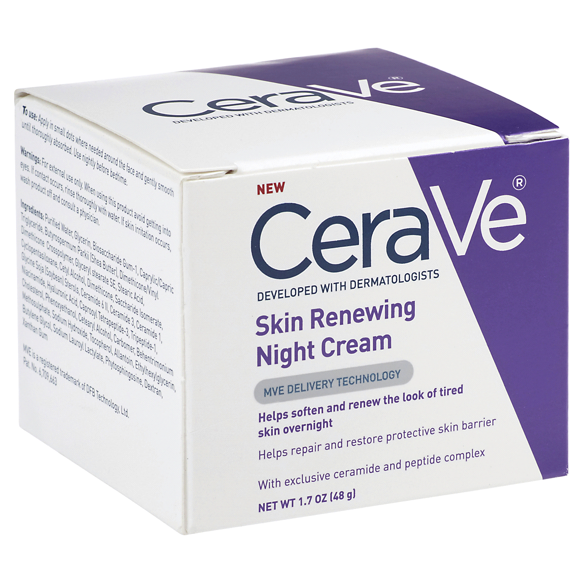 slide 2 of 10, CeraVe Skin Renewing Night Cream, 1.7 oz