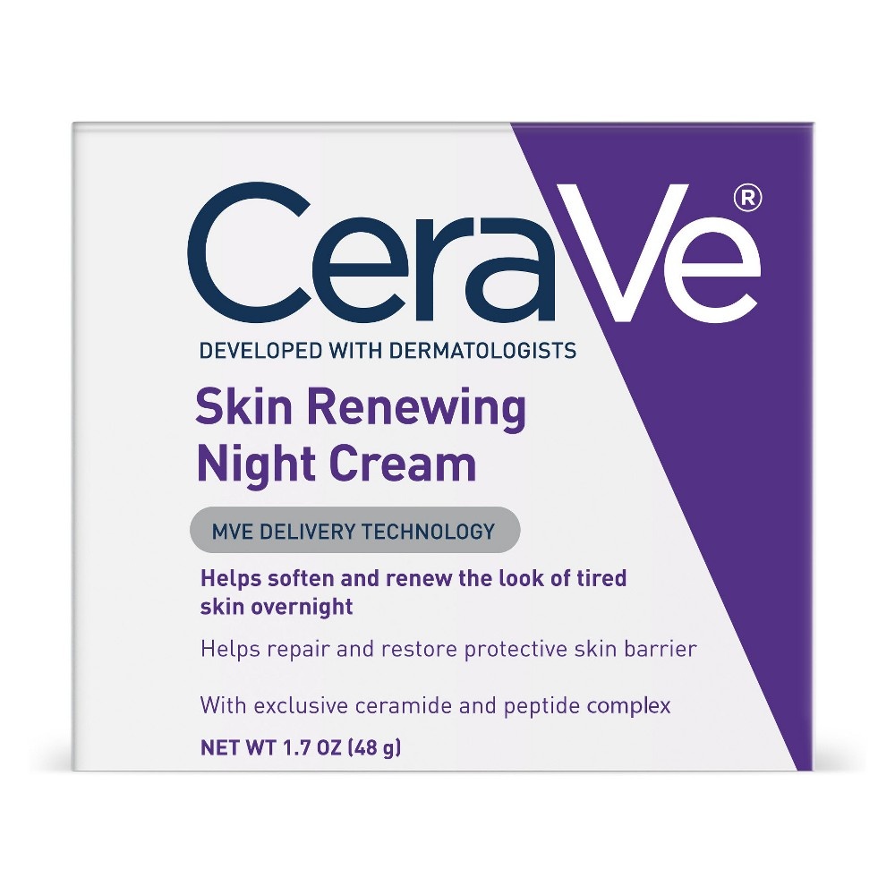 slide 6 of 10, CeraVe Skin Renewing Night Cream, 1.7 oz