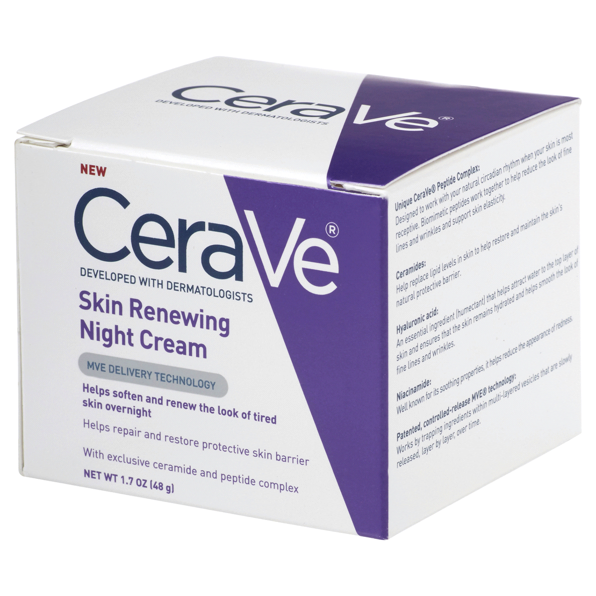 slide 7 of 10, CeraVe Skin Renewing Night Cream, 1.7 oz