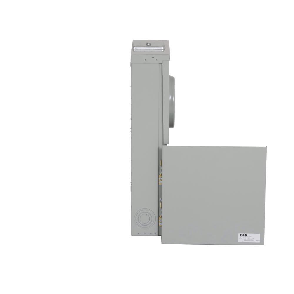 slide 6 of 6, Eaton Type BR 200 -Amp 12 -Spaces 12 -Circuit Outdoor Main Lug Meter Combo Load Center, 1 ct