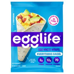 egglife Everything Bagel Egg White Wraps 6 Each